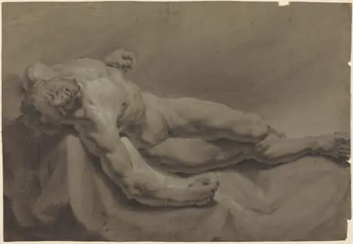 A Reclining Male Nude, by Georg Raphael Donner