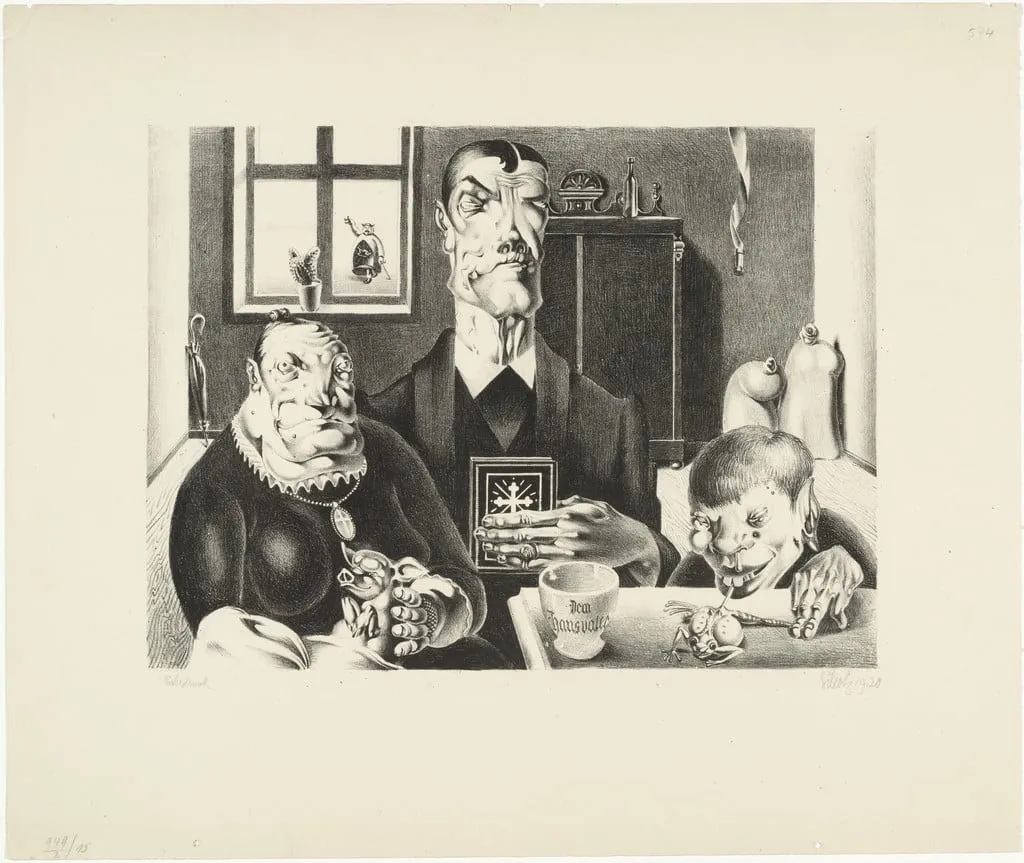 Untitled, by Georg Scholz, ink, 1920