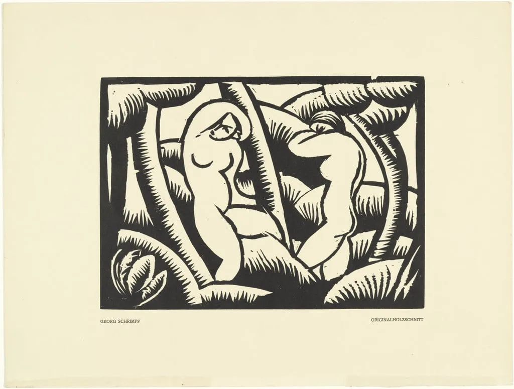 Untitled, by Georg Schrimpf, ink, 1918