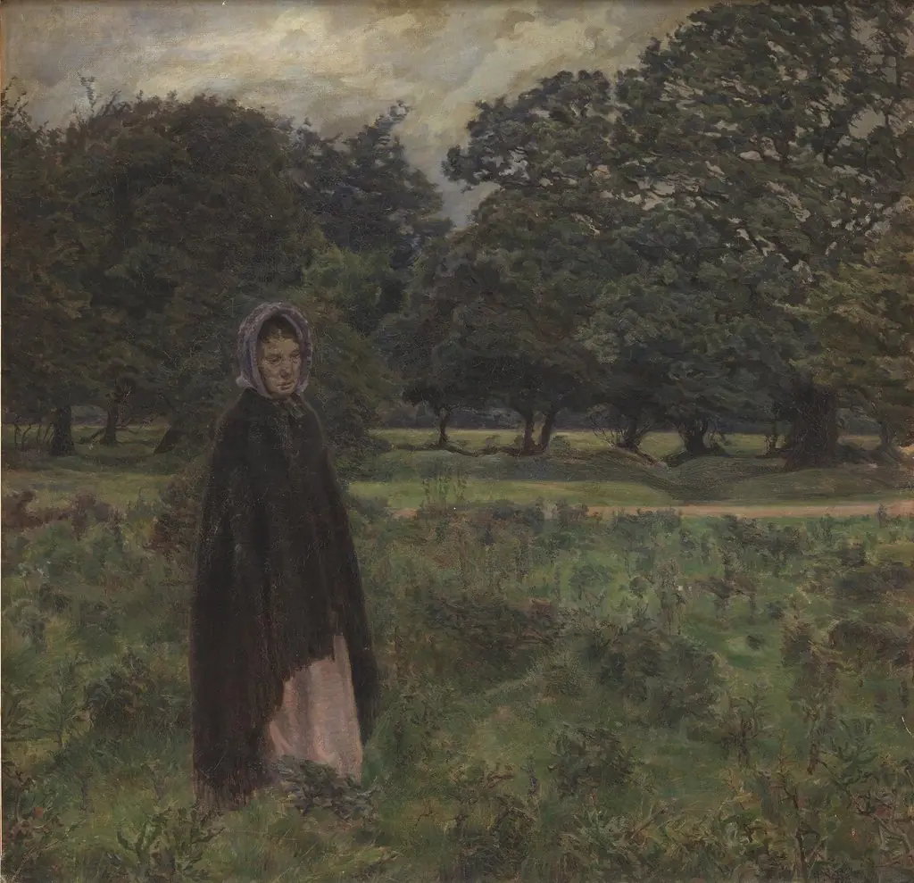 Ukrudt. En kvinde i et landskab, by Georg Seligmann