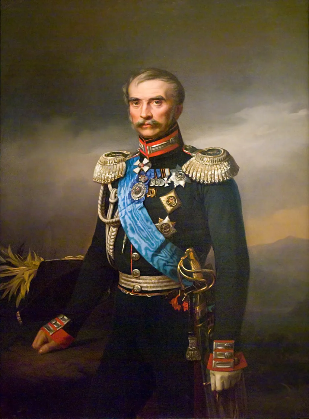 "Portrait of Illarion Vasilyevich Vasilchikov" (copy), by Georg von Bothmann, oil, 1859