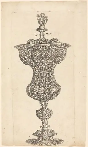 Goblet with Putto on lid, by Georg Wechter I