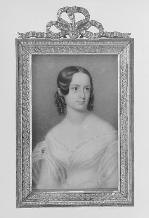 Mary Crosby, by George Augustus Baker Jr., watercolor, 1840