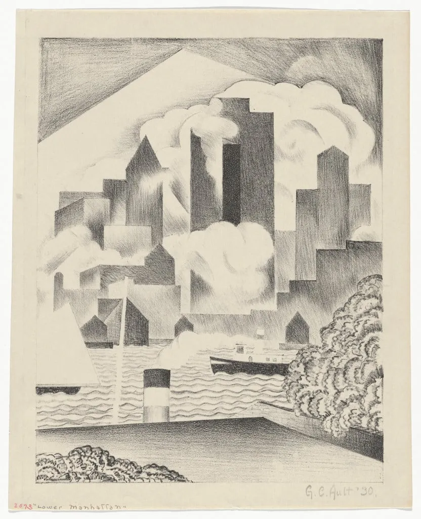 Untitled, by George Ault, ink, 1930