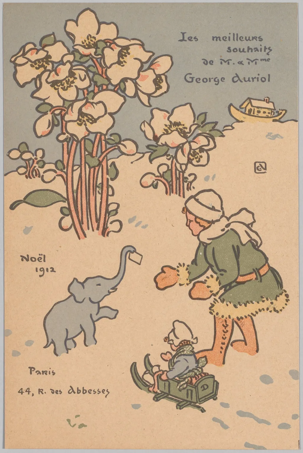 Noël (Holiday Card), by George Auriol, 1912