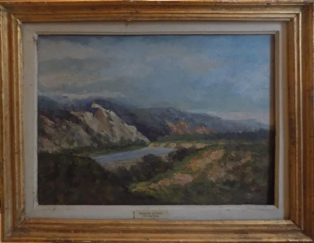 Peisaj de munte (Vălenii de Munte), by George Barbieri, unspecified, 954