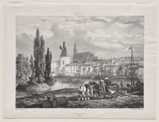 Voyages pittoresques et romantiques dans l'ancienne France (Languedoc II, part I): Castelnaudary, by George Barnard