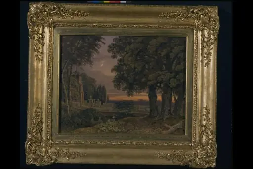 Thoughts in a Churchyard - Moonlight, by George Barret