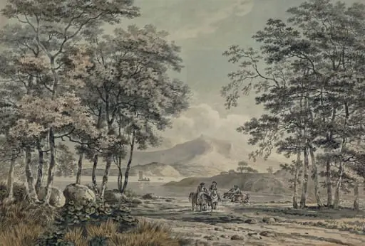 Landscape with River and Figures, by George Barret, Sr.