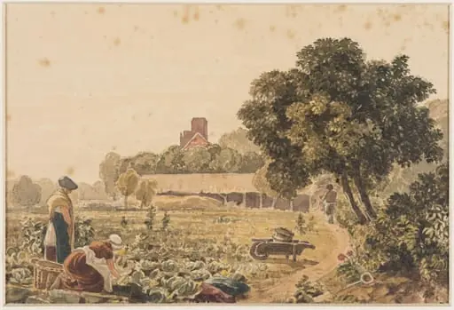 Market Garden at Chelsea, by George Barret, Sr.
