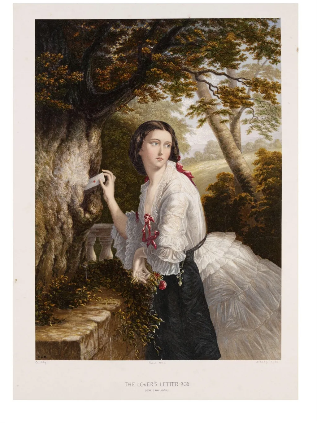 The Lover's Letter Box, by George Baxter, 1856