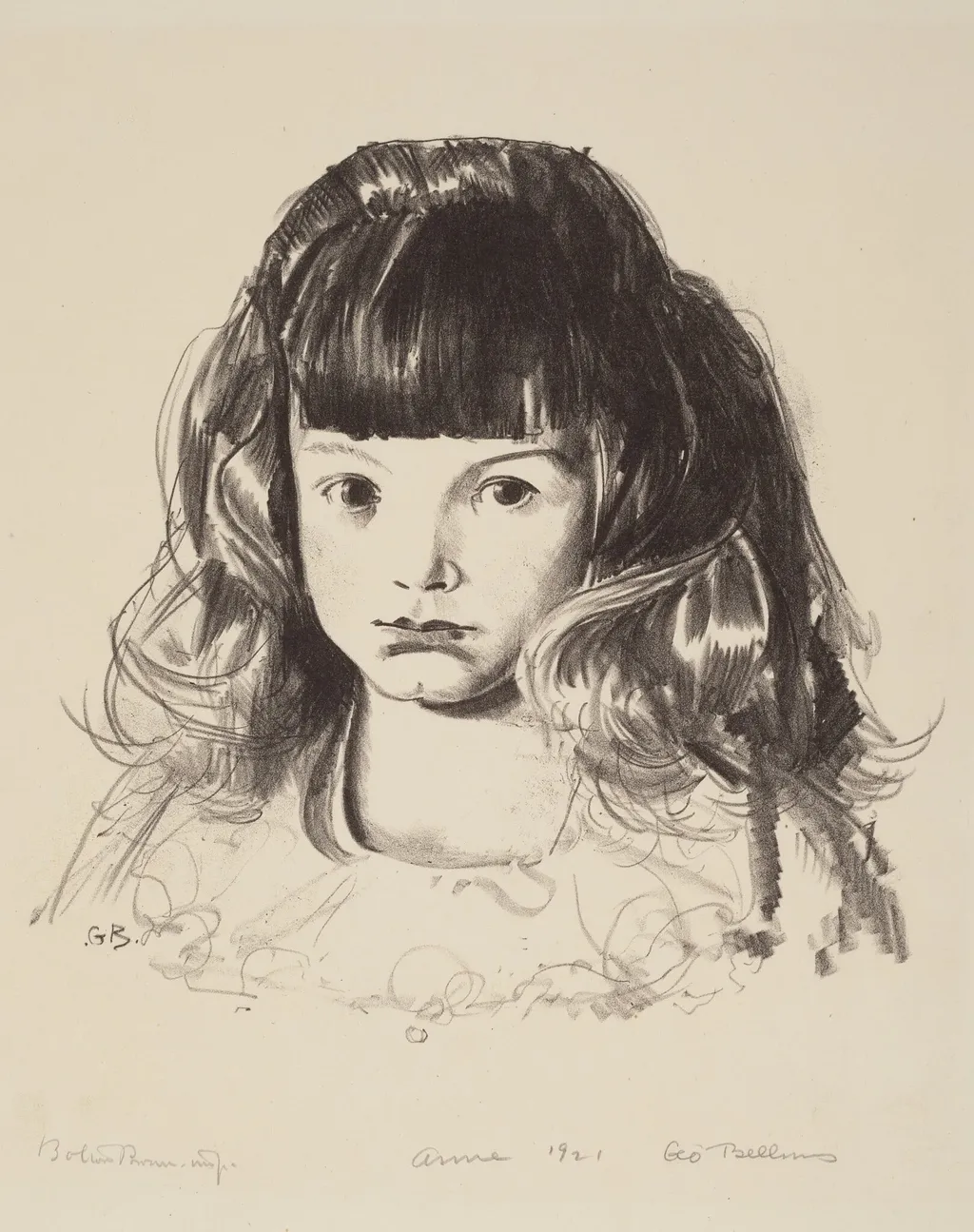 Anne 1921, by George Bellows, ink, 1923
