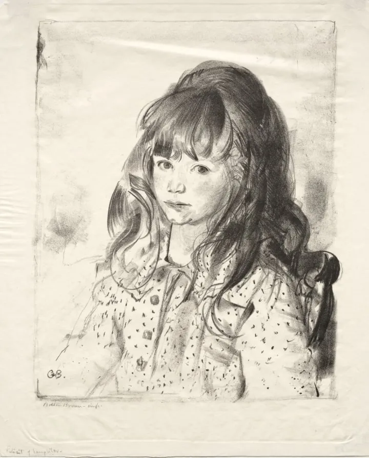 Anne in a Spotted Dress, by George Bellows, 1921