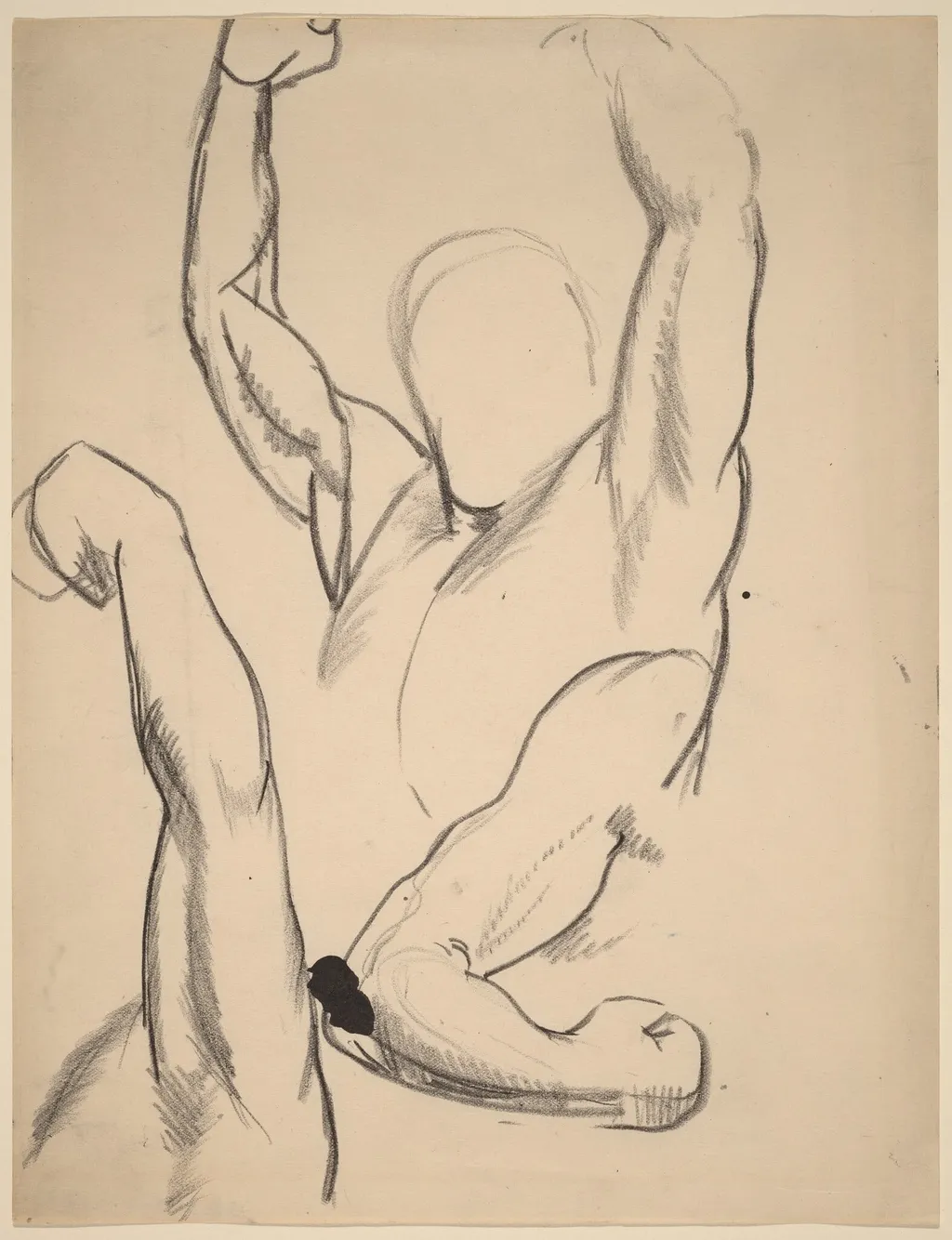 Arms of a Boxer, by George Bellows, chalk, 1916