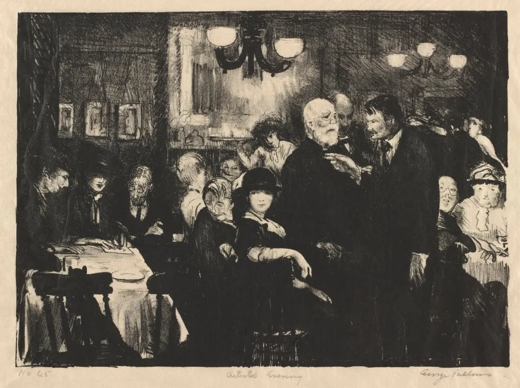 Artists Evening, by George Bellows, 1916