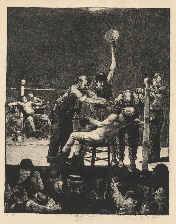 Between Rounds, Small, Second Stone, by George Bellows, 1923