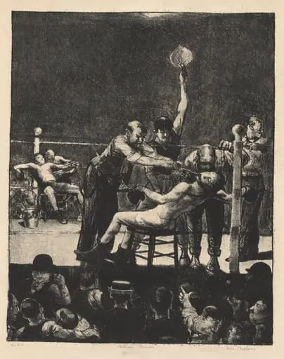 Between Rounds, Small, Second Stone, by George Bellows