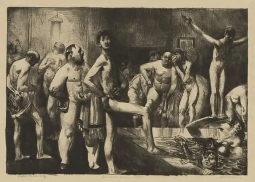Business-Men's Bath, by George Bellows