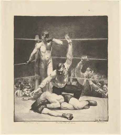 Counted Out, first stone, by George Bellows