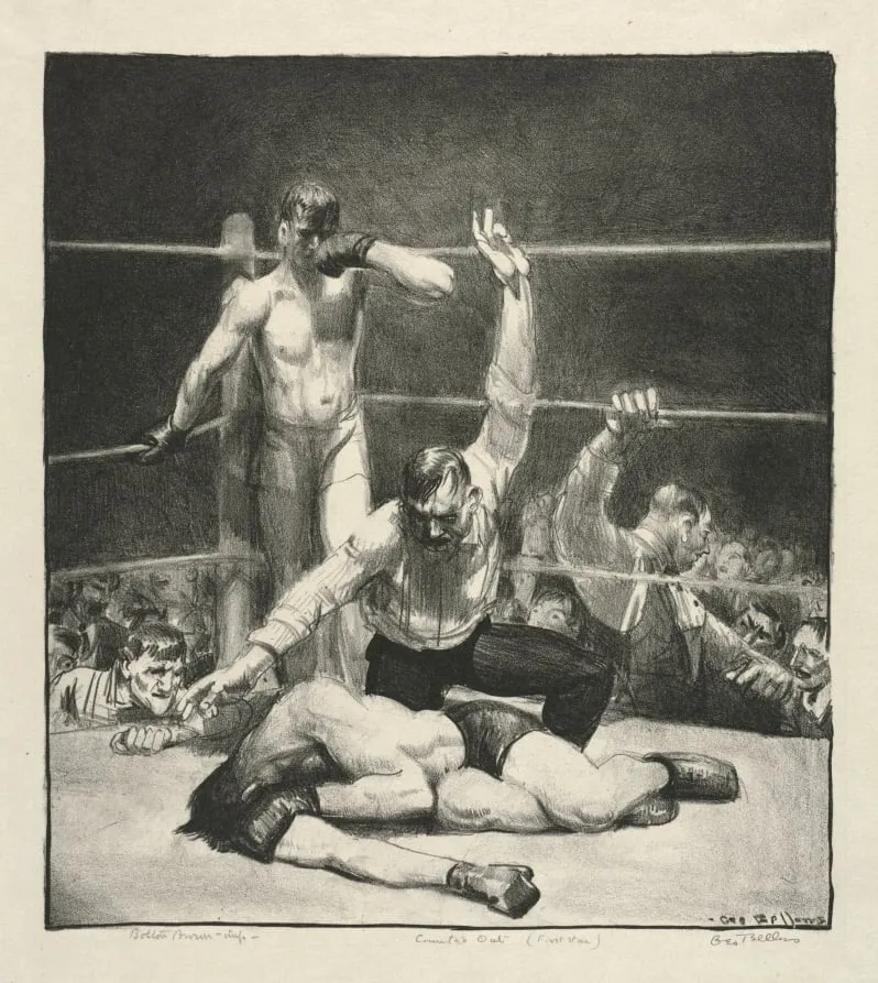 Counted Out, First Stone, by George Bellows, 1921