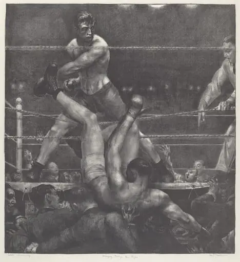 Dempsey through the Ropes, by George Bellows