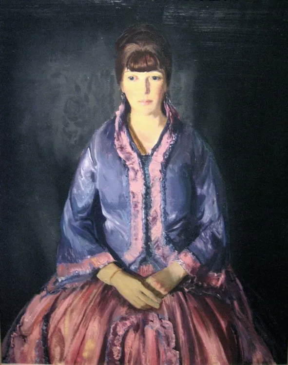 Emma in the Purple Dress, by George Bellows, oil, 1919
