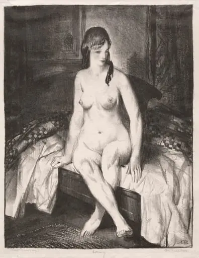 Evening, Nude on a Bed, by George Bellows