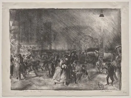 Evening Snow, by George Bellows