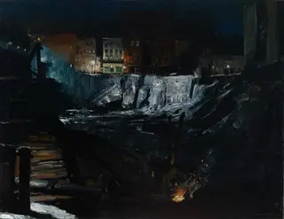 Excavation at Night, by George Bellows, 1908