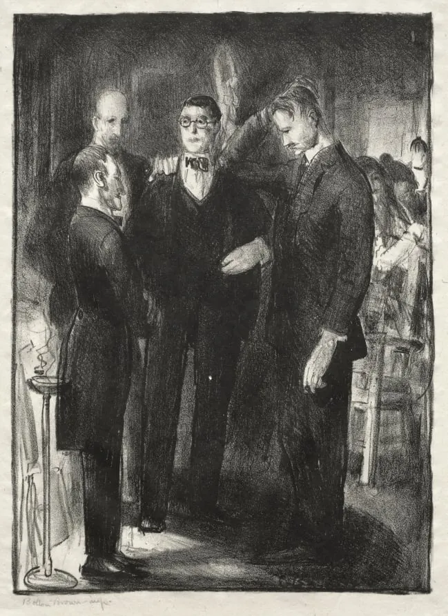 Four Friends, second state, by George Bellows, 1921