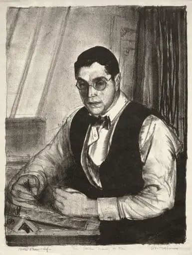 Gene Speicher Drawing on a Stone, by George Bellows