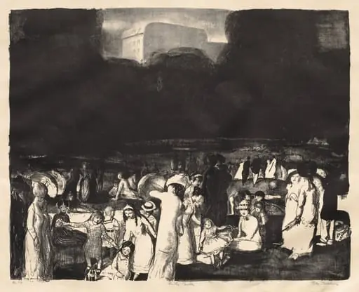 In the Park, Dark, by George Bellows