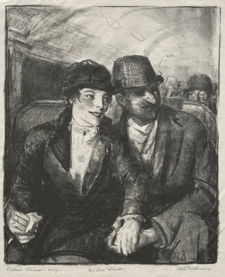 In the Subway, by George Bellows, 1921