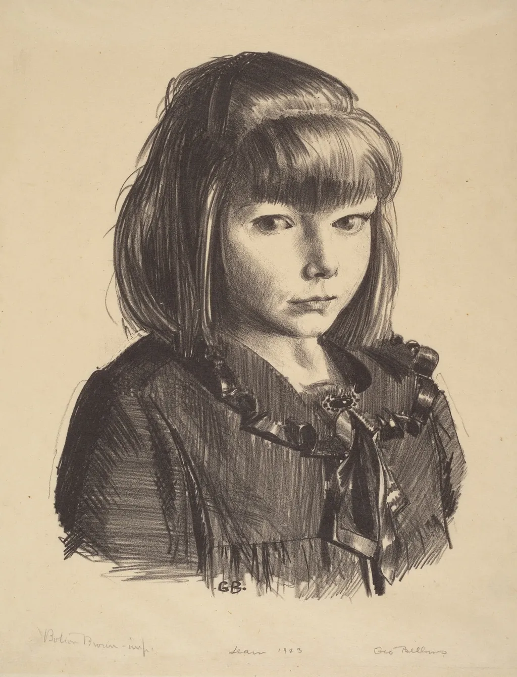 Jean 1923, by George Bellows, ink, 1923