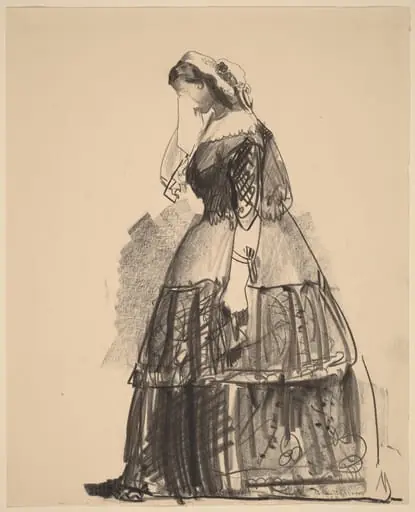 Lady of 1860 - The Actress, by George Bellows
