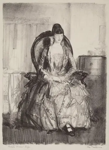 Lady with a Fan, by George Bellows