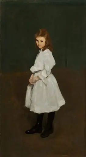 Little Girl in White (Queenie Burnett), by George Bellows