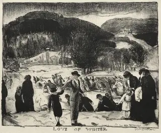 Love of Winter, Christmas 1917, by George Bellows, 1923