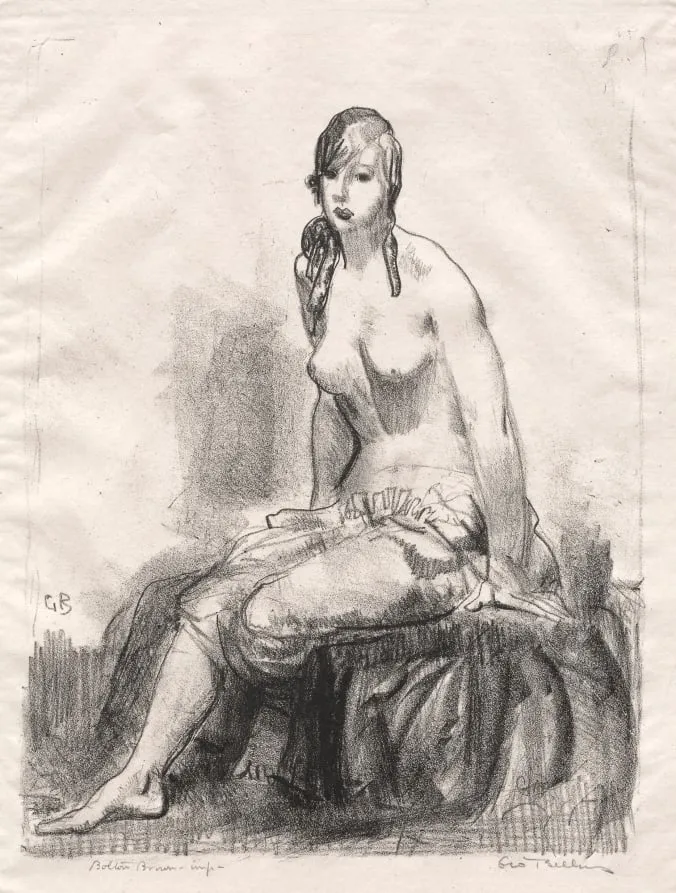 Morning, Nude Sketch, by George Bellows, 1921