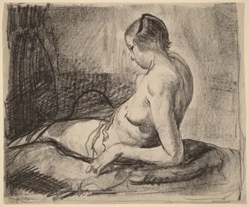 Nude Girl Reclining, by George Bellows