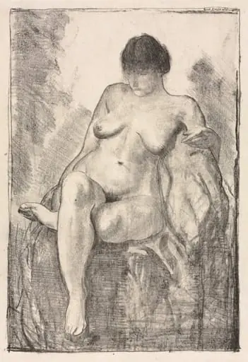 Nude Woman Seated, by George Bellows