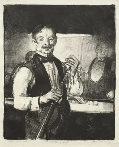 Old Billiard Player, by George Bellows