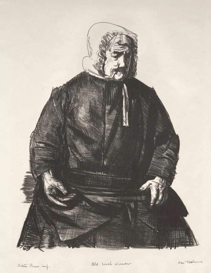 Old Irish Woman, by George Bellows, 1924