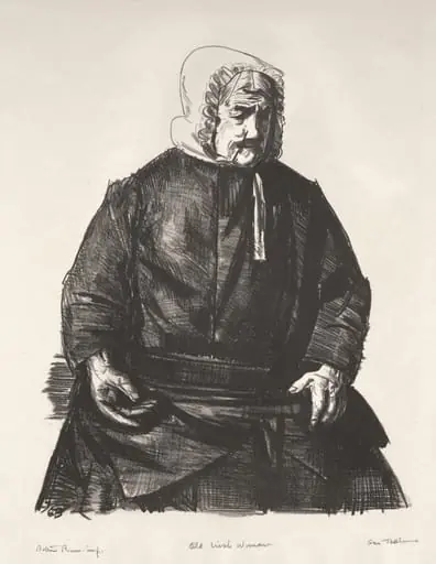 Old Irish Woman, by George Bellows