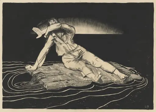 On a Raft, by George Bellows