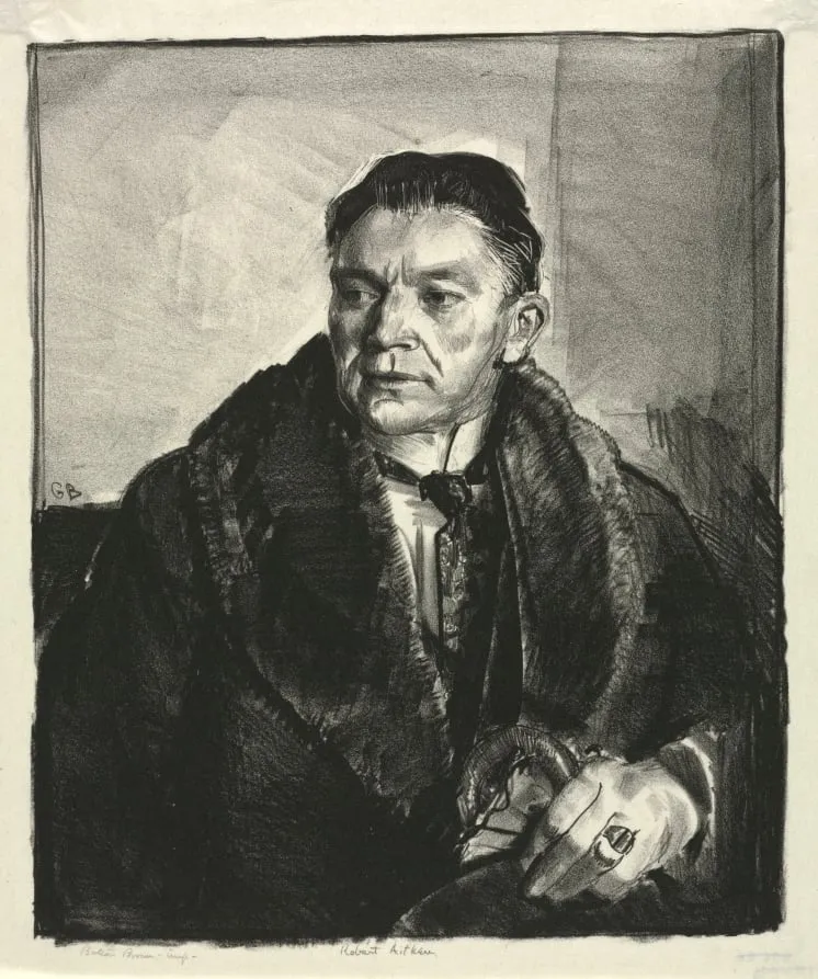 Portrait of Robert Aitken, Second Stone, by George Bellows, 1921