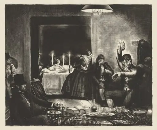 Punchinello in the House of Death, by George Bellows