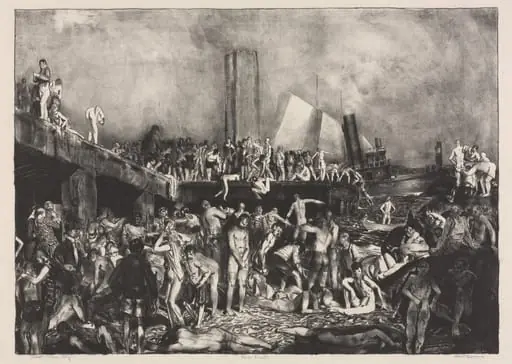 River-Front, by George Bellows