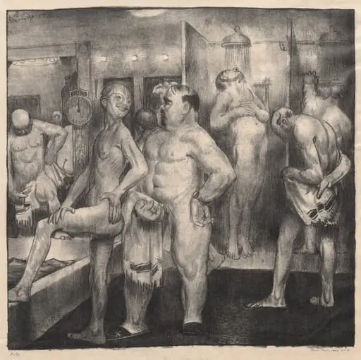 Shower-Bath, Detail, by George Bellows