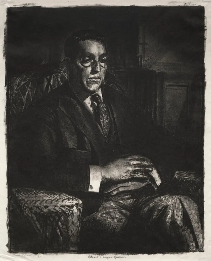 Speicher Seated in a Chair, by George Bellows, 1924